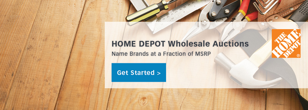 Register on Liquidation.com to access Home Depot Liquidated Stock from Online and Store Returns