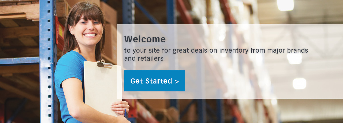 Register to access great deals on inventory from major brands and retailers