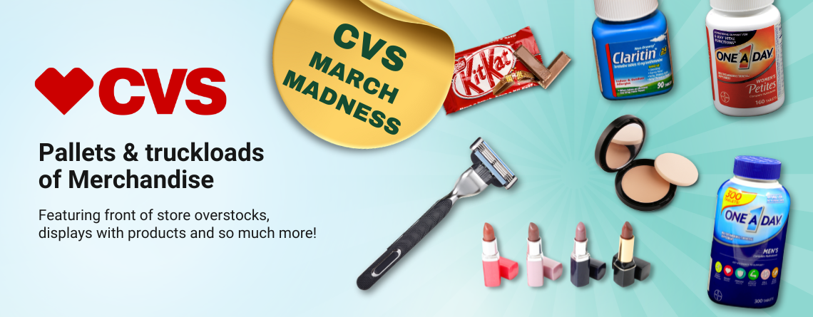 Includes front of store overstocks, displays with products and so much more!