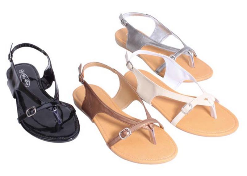 Ladies' Strappy Fashion Flats (assorted colors)