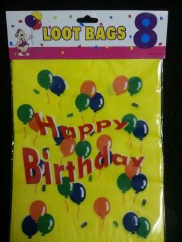 2304 Pcs Of Loot Bags Happy Birthday Plastic Bag