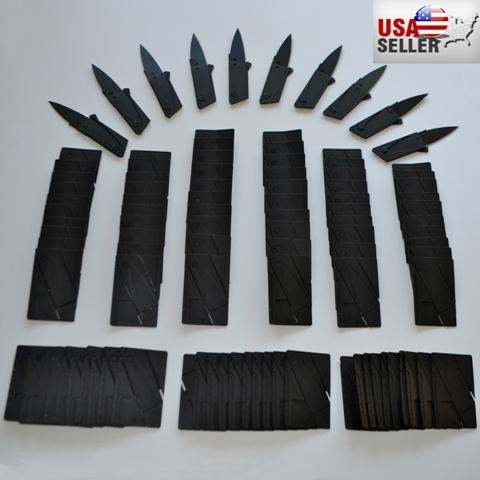120 Credit Card Knife Lot, Folding Wallet Thin Pocket Survival Micro Knife