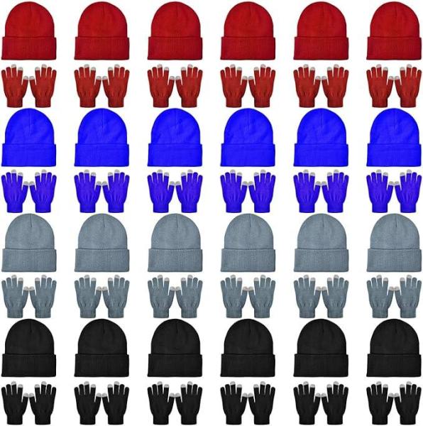 New 200pc -Winter Touch Screen Gloves & Winter Hat For Mans/Womans