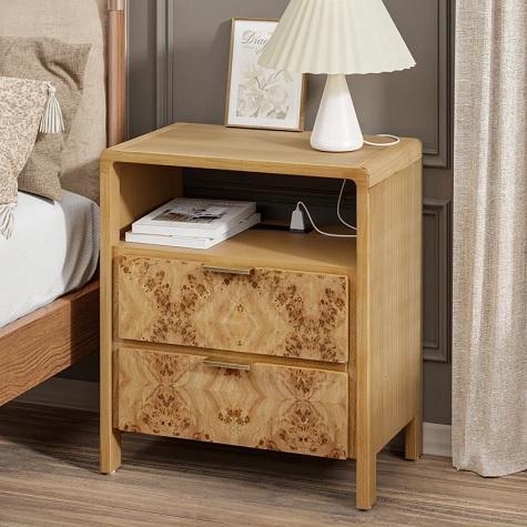 Furniture - Langley Street Manish Rustic Farmhouse Nightstand, Alcott Hill Montevideo Narrow End Table - MSRP $2,739