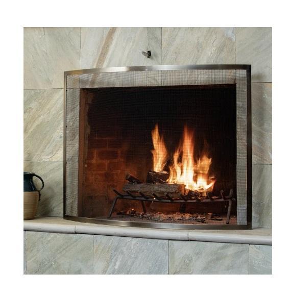 Housewares- Acacius 1-Panel Steel Fireplace Screen, Tufted Linen Upholstered King Louis Back Parsons Chair -MSRP $4,564