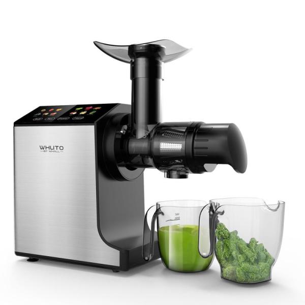 Kitchen- WHUTO Masticating Juicer Machine, GUTE Acacia Wood/Silver Serving Bowl, AMZCHEF Cold Press Juicer -MSRP $7,912
