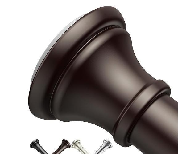 RETAIL READY - Bronze Shower Curtain Rods, 43-72 Inches, Rust Resistance - MSRP $33