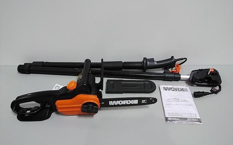 Worx WG309 8A 10in Electric Pole Saw (MISSING CHAIN) - MSRP $76
