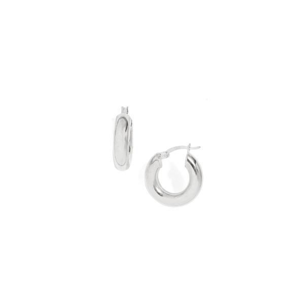Jewelry- Argento Vivo Sterling Silver Chunky Tube Hoop Earrings, Allsaints Chunky Leather Earring -Original MSRP $1,678