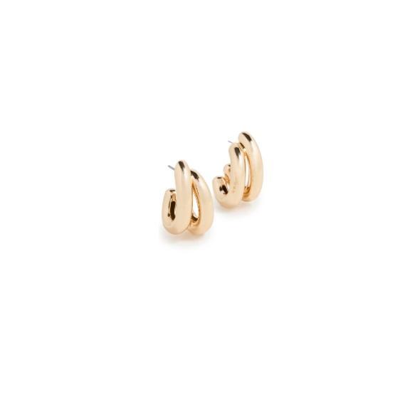 Jewelry - Jenny Bird Florence Gold-Plated Hoop Earrings, Tory Burch Kira Logo Colored Disc Studs - Original MSRP $1,655