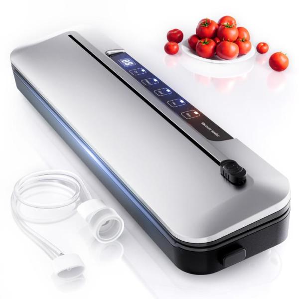 Kitchen - LKKNC 75Kpa Precision Suction 6-in-1 Vacuum Food Sealer Machine, CAROTE 11pc Knife Set w/ Block - MSRP $3,978