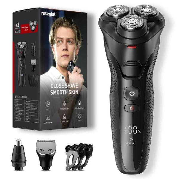 Beauty - rategist 3-in-1 Men's Cordless Electric Razor, Cosy Companions 150000 RPM High-Speed Hair Dryer - MSRP $8,136