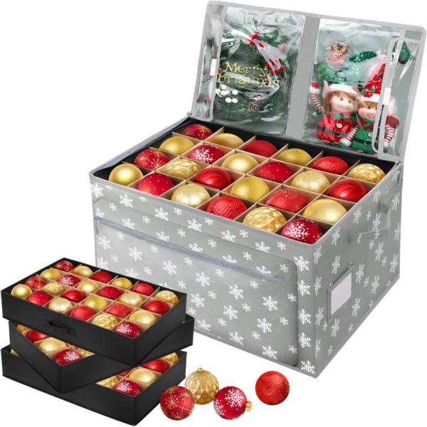Home - LHMTQVK 72-4" Large Christmas Ornament Storage Box, AILONEN 3pc Queen Astronaut Comforter Set - MSRP $23,240