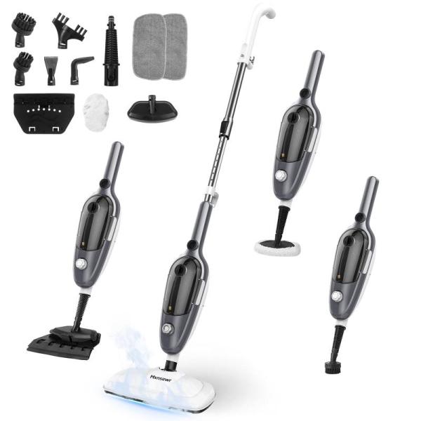 Home - Mxnsewr All-in-One Powerful Steam Cleaner, Hokibero 52" x 120" 2 Panel Set Linen Blackout Curtains - MSRP $9,444