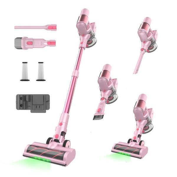 Home - Snowkuna 550W 45KPA Pink Cordless Vacuum Cleaner, JIYUAN 120" x 98" Oversized King Duvet Cover Set - MSRP $9,341