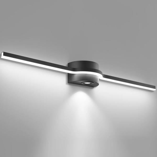 Home Improvement - SOLFART Modern 40" Bathroom Light, SkingHong 3-Light Bathroom Black & Gold Vanity Light- MSRP $1,893