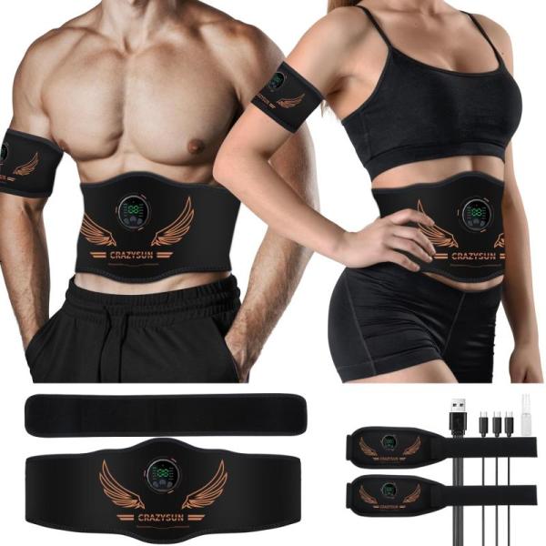 Sports - CrazySun Ab Stimulator Belts, CLEASO Snowboard/Ski/Skateboard Wall Mount Rack, COPOZZ Ski Gloves - MSRP $3,385