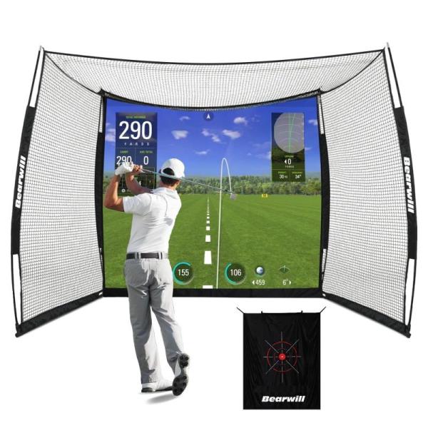 Sports - Bearwill Golf Net with Simulator Impact Screen, Leyndo Athletic Agility Dummy Step Over & More - MSRP $2,456