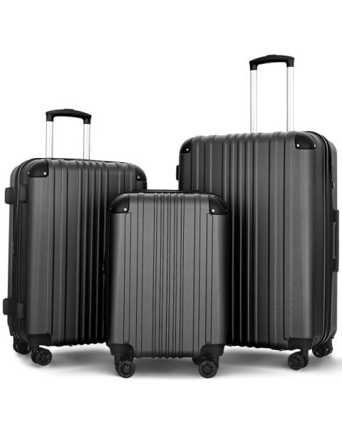 Widfre Luggage Sets 3 Pieces Expandable with Spinner Wheels Hard Suitcases - MSRP $1,709