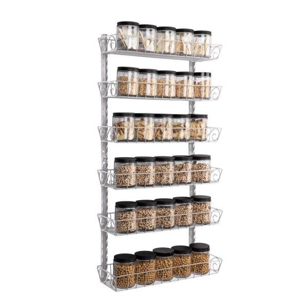 Kitchen - Swommoly Adjustable Wall Mount Spice Rack, Half-Size Griddle Insert for Weber Spirit - MSRP $7,776