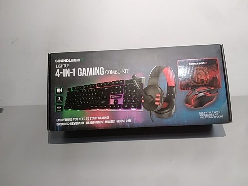 NEW - SoundLogicXT LIGHTUP 4-IN-1 Gaming Combo Kit Incl. Headphones, Mouse, Mouse Pad - MSRP $59