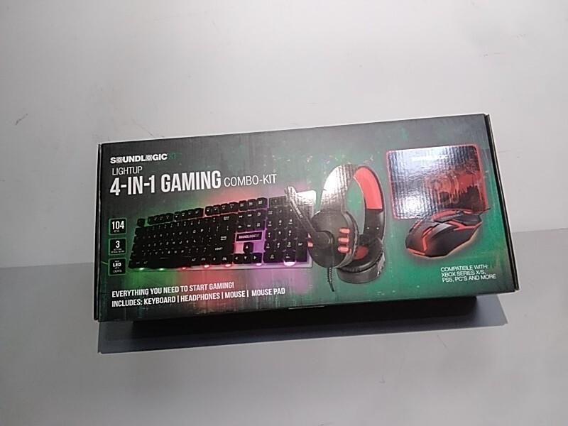 NEW - SoundLogicXT LIGHTUP 4-IN-1 Gaming Combo Kit Incl. Headphones, Mouse, Mouse Pad - MSRP $59