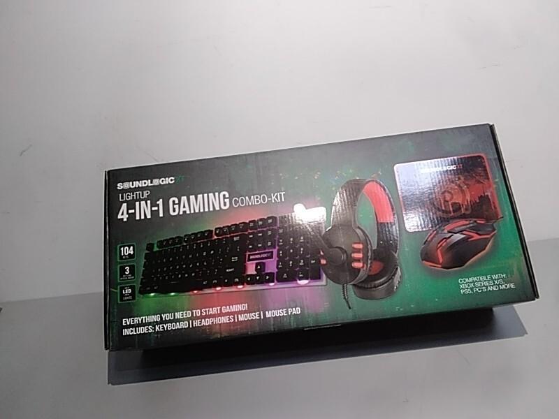 NEW - SoundLogicXT LIGHTUP 4-IN-1 Gaming Combo Kit Incl. Headphones, Mouse, Mouse Pad - MSRP $59