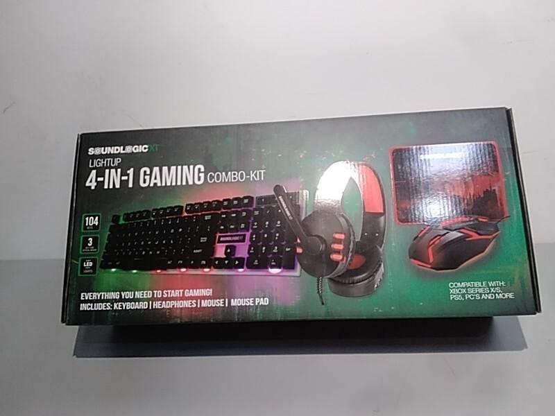 NEW - SoundLogicXT LIGHTUP 4-IN-1 Gaming Combo Kit Incl. Headphones, Mouse, Mouse Pad - MSRP $59