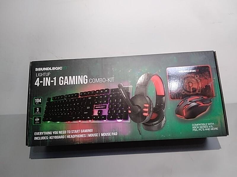 NEW - SoundLogicXT LIGHTUP 4-IN-1 Gaming Combo Kit Incl. Headphones, Mouse, Mouse Pad - MSRP $59