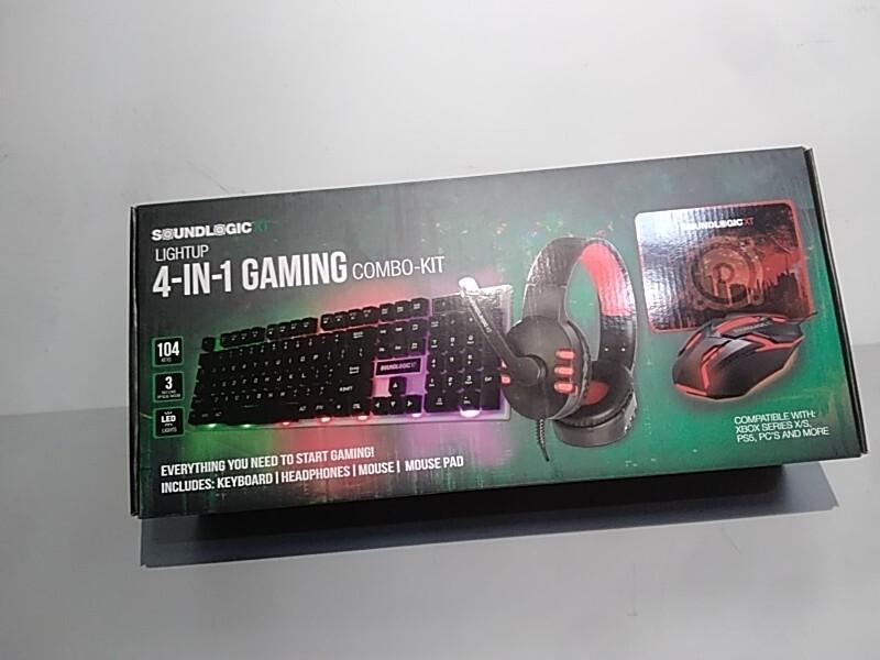 NEW - SoundLogicXT LIGHTUP 4-IN-1 Gaming Combo Kit Incl. Headphones, Mouse, Mouse Pad - MSRP $59