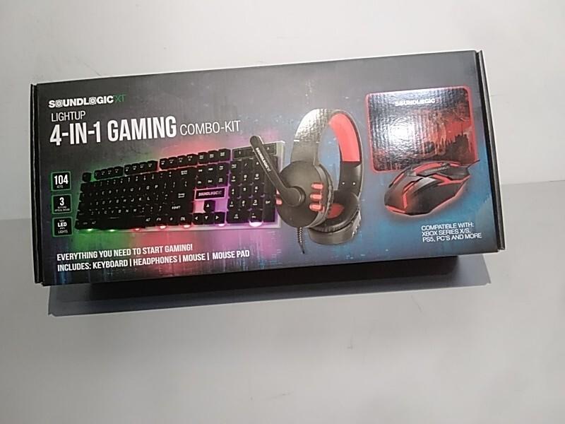 NEW - SoundLogicXT LIGHTUP 4-IN-1 Gaming Combo Kit Incl. Headphones, Mouse, Mouse Pad - MSRP $59