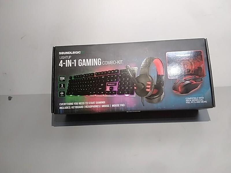 NEW - SoundLogicXT LIGHTUP 4-IN-1 Gaming Combo Kit Incl. Headphones, Mouse, Mouse Pad - MSRP $59