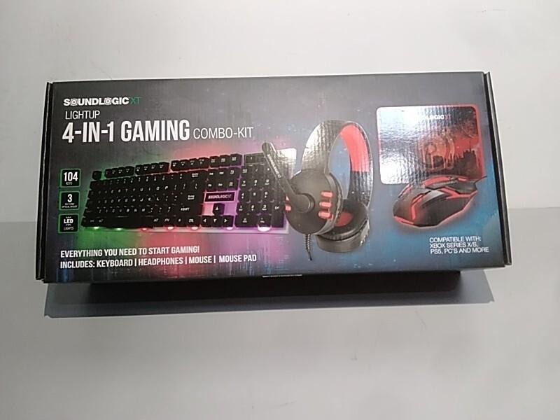 NEW - SoundLogicXT LIGHTUP 4-IN-1 Gaming Combo Kit Incl. Headphones, Mouse, Mouse Pad - MSRP $59