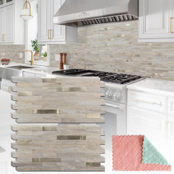 Home - 3M Scotch-Brite Scotchbrick Griddle Scrubber, StyloVue Kitchen Peel and Stick Backsplash Tiles - MSRP $1,805