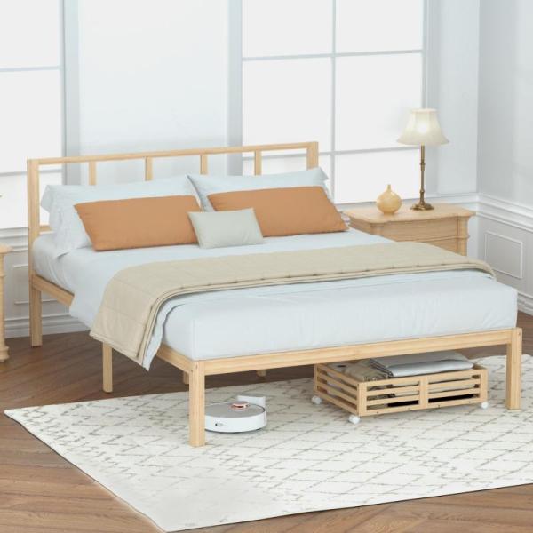 Furniture - Bestier 24" Floating Shelves with LED Lights, Bamboonova Queen Bed Frame with Headboard - MSRP $1,514