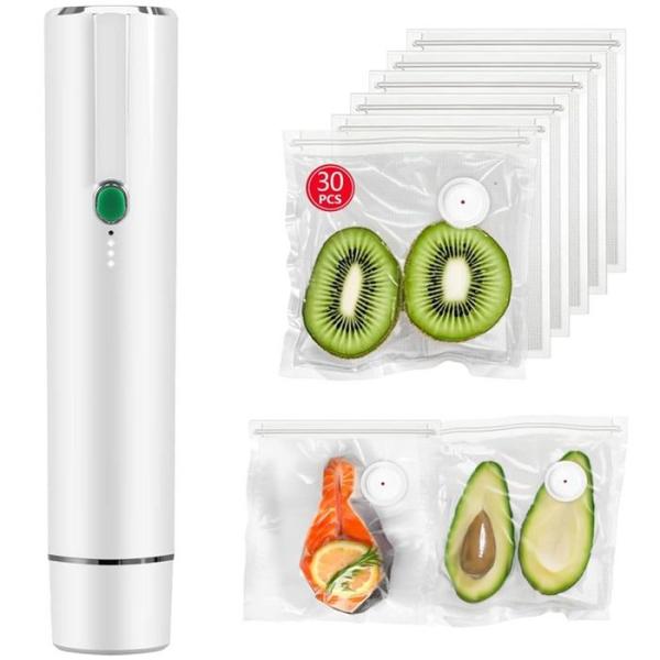 Kitchen - Vixino Vacuum Sealer 30 Reusable Vacuum Seal Bags, CO-Z Hand Press Professional Juicer Machine - MSRP $13,769