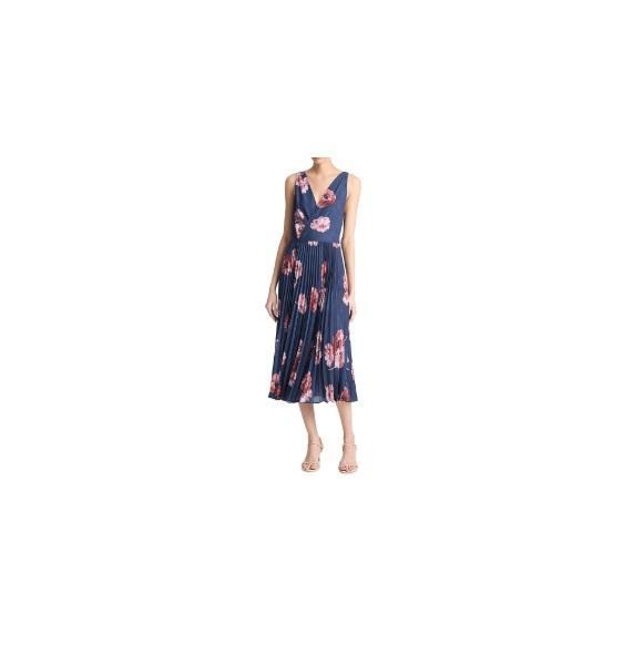 Apparel - Vince Pleated Midi Dress, Striped Crochet Shirt, Pique Polo, Silk Stretch V Neck Top - Original MSRP $3,727