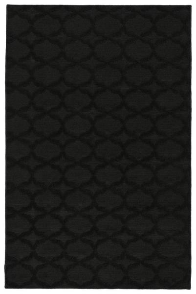 Garland 4ft x 6ft Sparta Non Slip Polypropylene Black Area Rug - MSRP $30