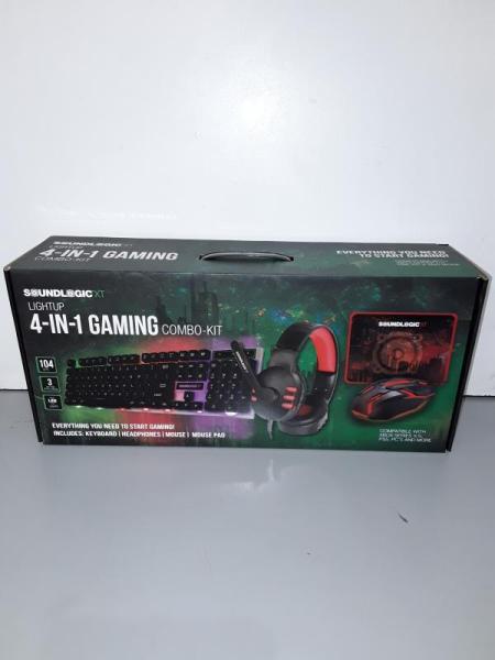 New - SoundLogicXT LIGHTUP 4-IN-1 Gaming Combo Kit - MSRP $59