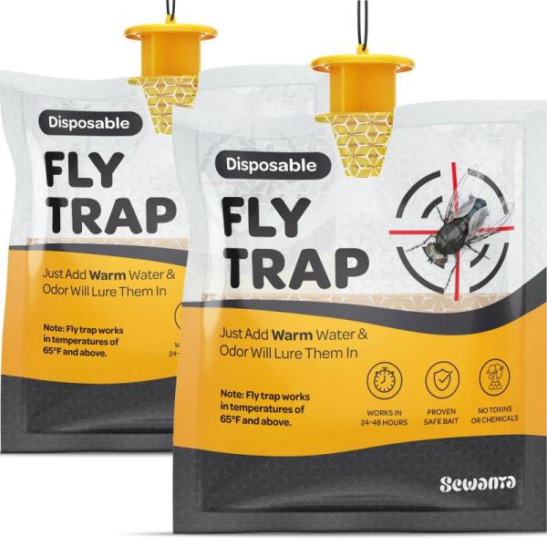 Lawn and Garden - Outdoor Fly Trap Bags Disposable Fly Traps Outdoor, Christmas Solar Pathway Lights - MSRP $9,020