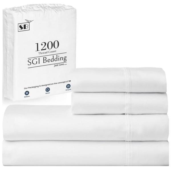 Home - SGI bedding 1200 Thread Count Cotton Queen Sheet Set, Yokohama Wakuwaku kan Beckoning Lucky Cat - MSRP $3,467