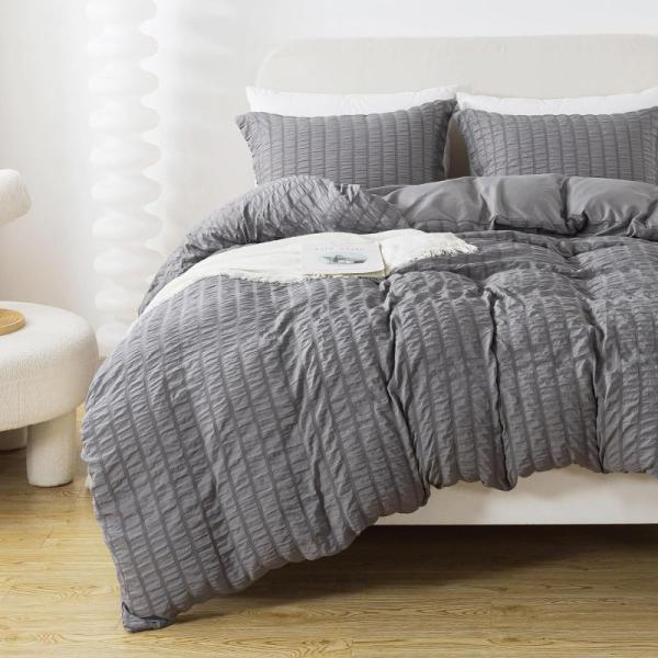 Home - HYLEORY 3 Piece Twin Size Gray Duvet Cover Set, ELAMAS 13.7" Christmas Acrylic Snowman Decoration - MSRP $20,379