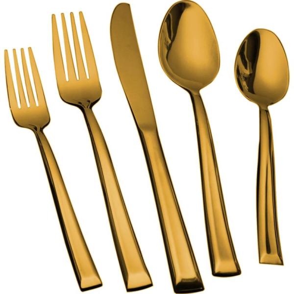 Kitchen - Kikbioee 20pc Gold Stainless Steel Silverware Set, YUESING 4pk Freezer Food Storage Containers - MSRP $10,187