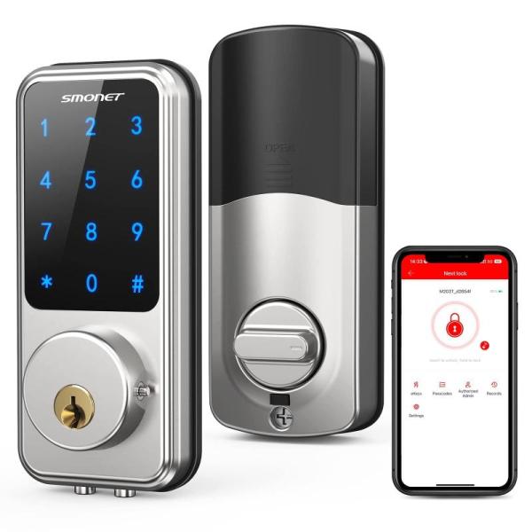 Home Improvement - SMONET Smart Keyless Entry Deadbolt Door Lock, LUMILECT Small Socket Ceiling Fan - MSRP $4,975