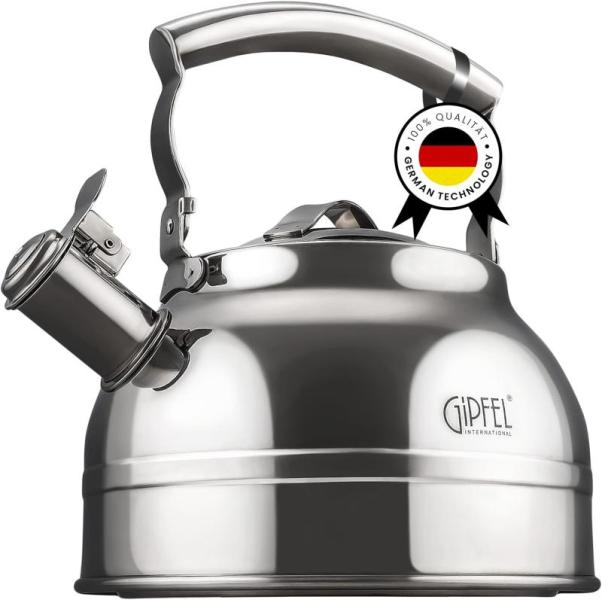 Kitchen - GIPFEL INTERNATIONAL 2.3qt Whistling Tea Kettle Stovetop, Goodluck 50pk 12" Clear Charger Plates- MSRP $7,468