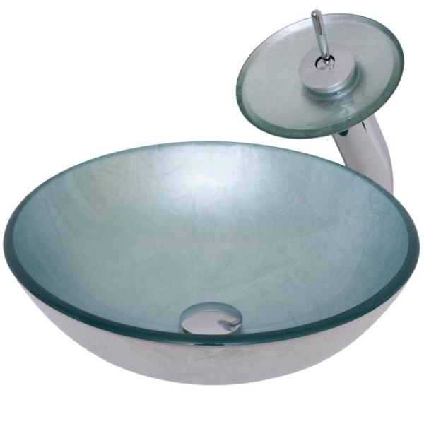 Home Improvement - Novatto ARGENTO Glass Vessel Bathroom Sink, Livex Lighting 2551-29 Outdoor Wall Lantern -MSRP $2,286