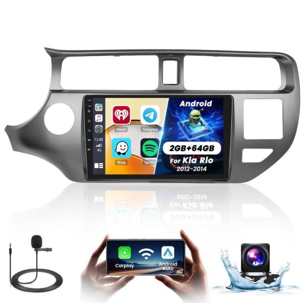 Wireless - Fuluku for Kia Rio 2012-2014 Android 13 Car Stereo, Toyota Vios Yaris Radio - MSRP $1,769