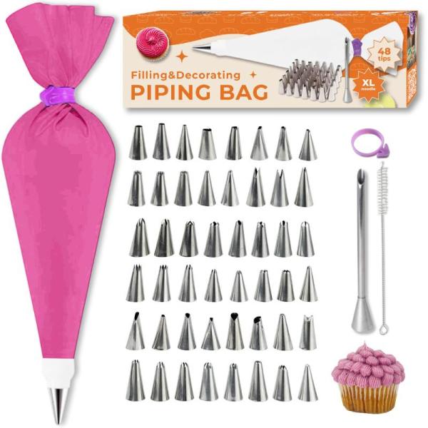 Kitchen - KneadEat 53PC Piping Icing Tips Set, Mtlee 3 Pcs Easter Egg Scented Candles - MSRP $8,285