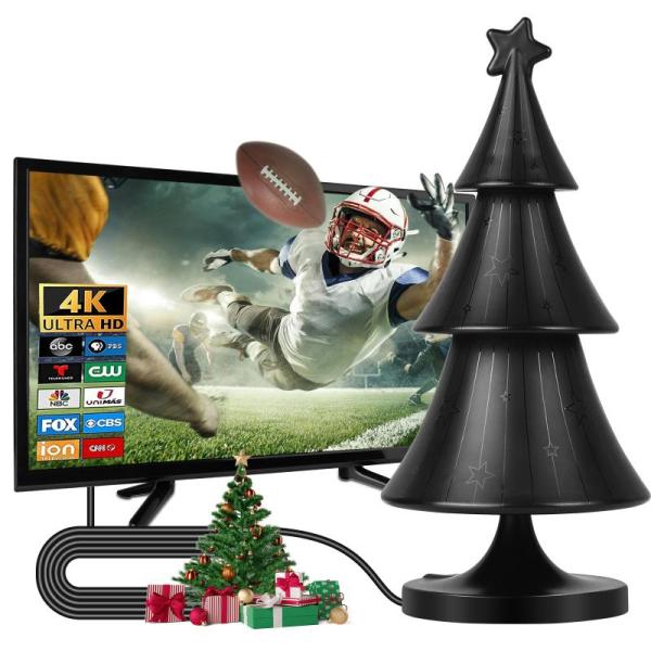 Home Entertainment - honiitaa 750+ Mile 32ft Coax Cable Long Range Digital TV Christmas Tree Antenna - MSRP $1,499