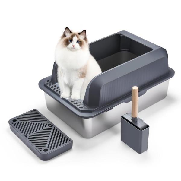 Pet Products - SATINO XL Enclosed Stainless Steel Cat Litter Boxes & MEWOOFUN Dog Sofa Bed - MSRP $2,023
